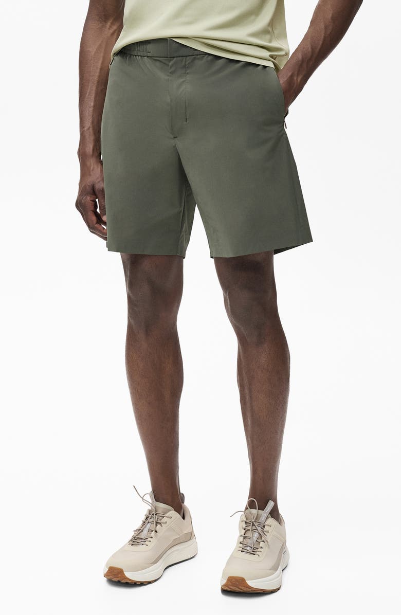 MANGO Water Repellent CoolMax<sup>®</sup> Bermuda Shorts, Main, color, Medium Green