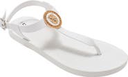 bebe Lion Charm T-Strap Sandal