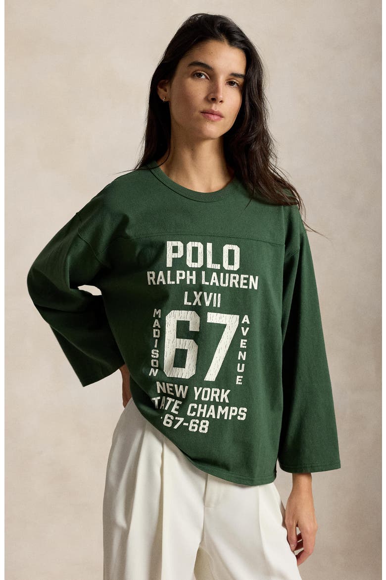 Cotton Graphic T-Shirt, Alternate, color, BOTTLE GREEN