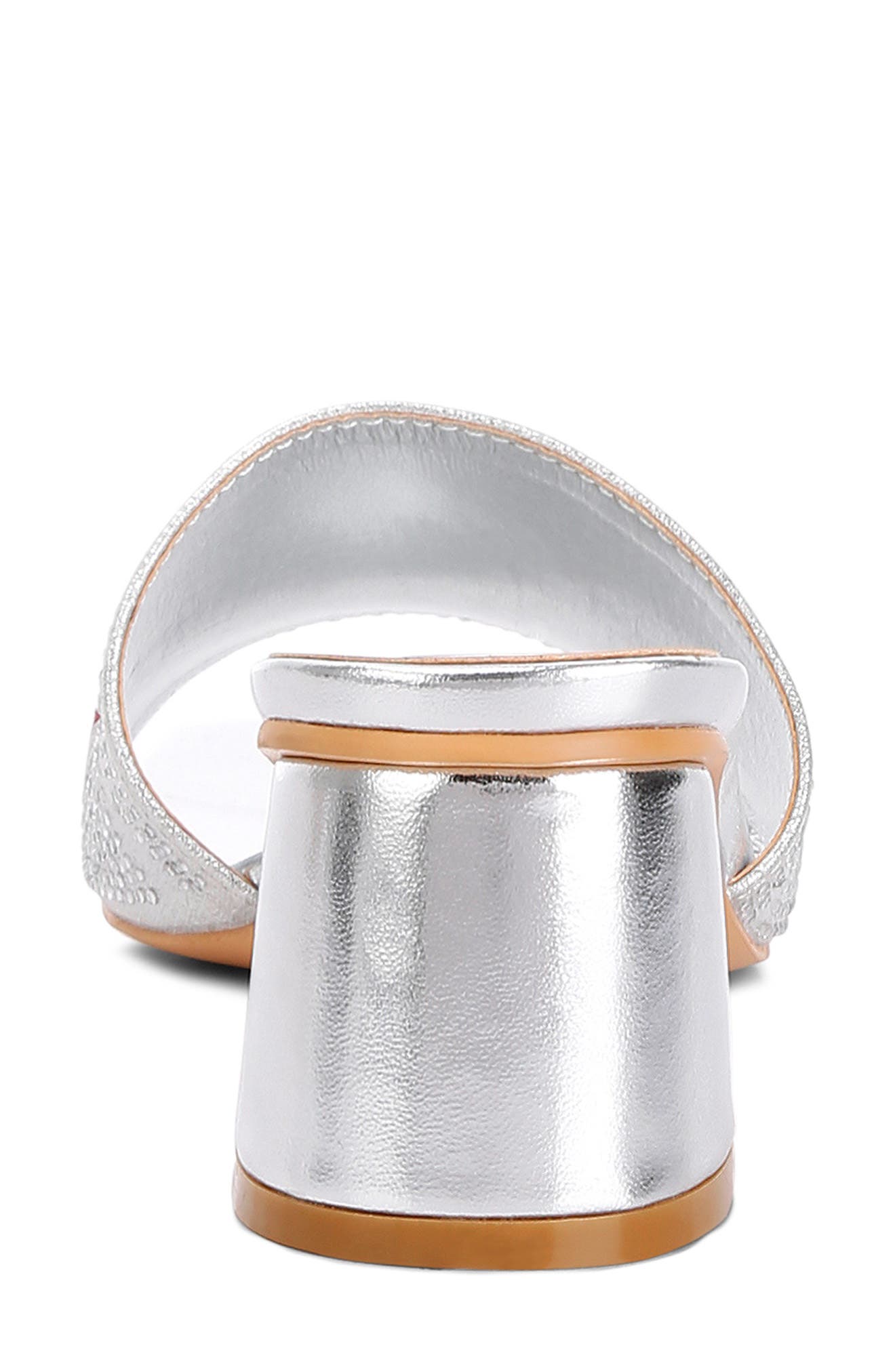 LONDON RAG Punstar Rhinestone Embellished Slide Sandal, Alternate, color, Silver