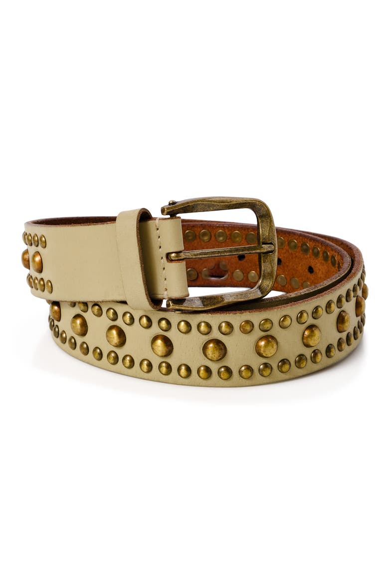 We the Free Sola Studded Leather Belt, Main, color, STONE COLD