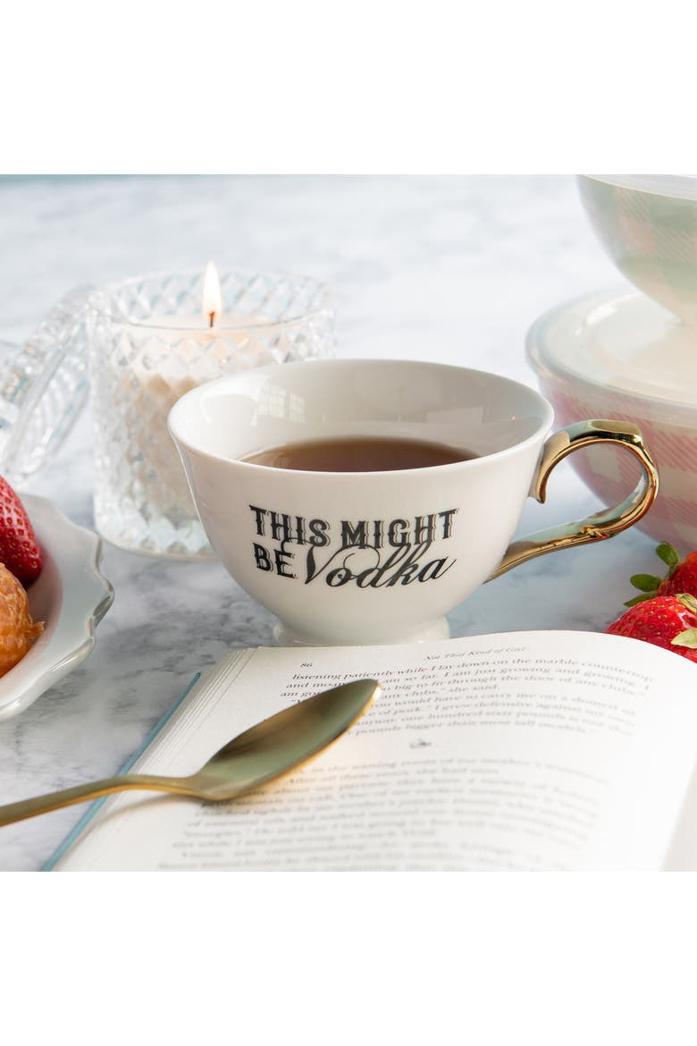 This Might Be Vodka OversizedTeacup Porcelain White 8.45 oz, Alternate, color, White