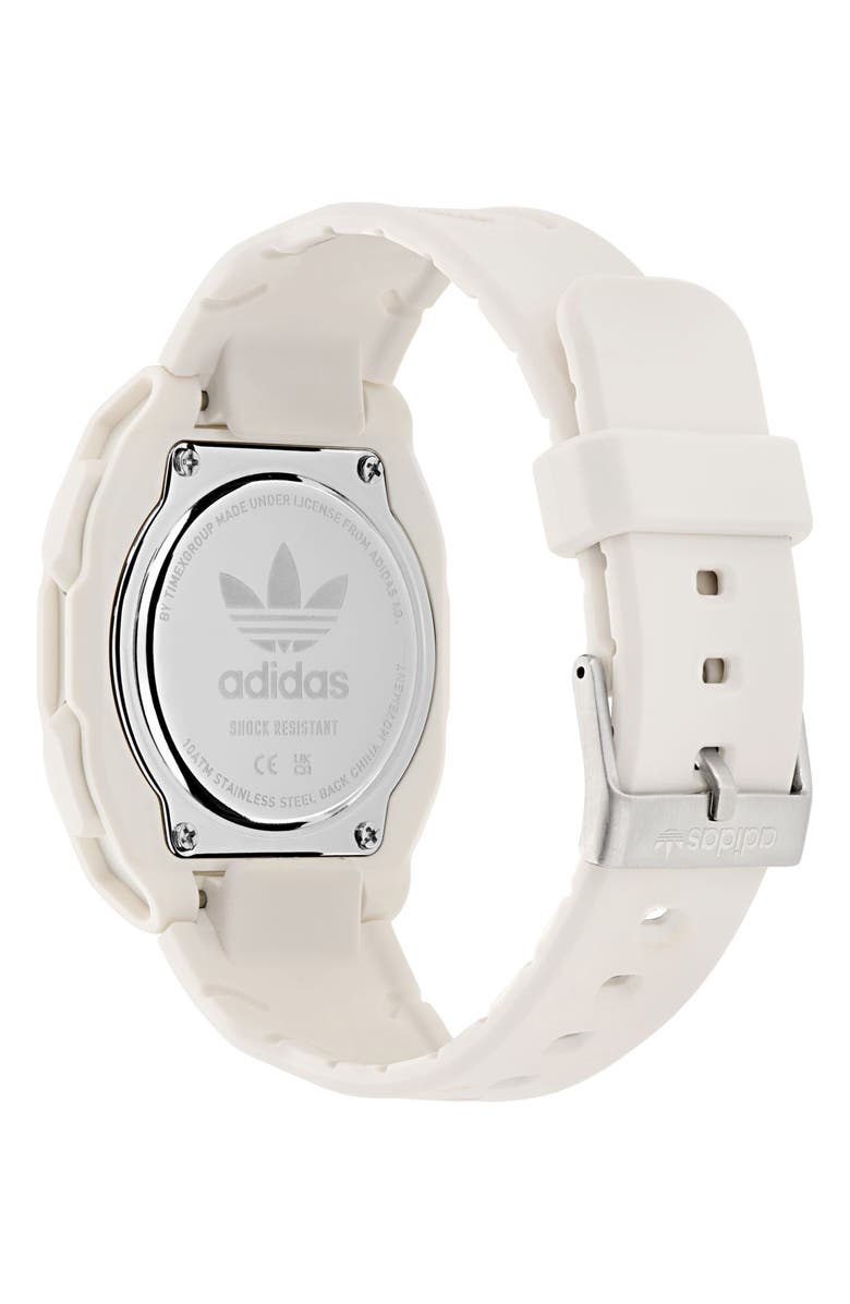 adidas City Tech 4 Silicone Strap Watch, 42mm, Alternate, color, White