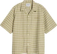 Carhartt Work In Progress Kander Plaid Cotton Button-Up Bowling Shirt