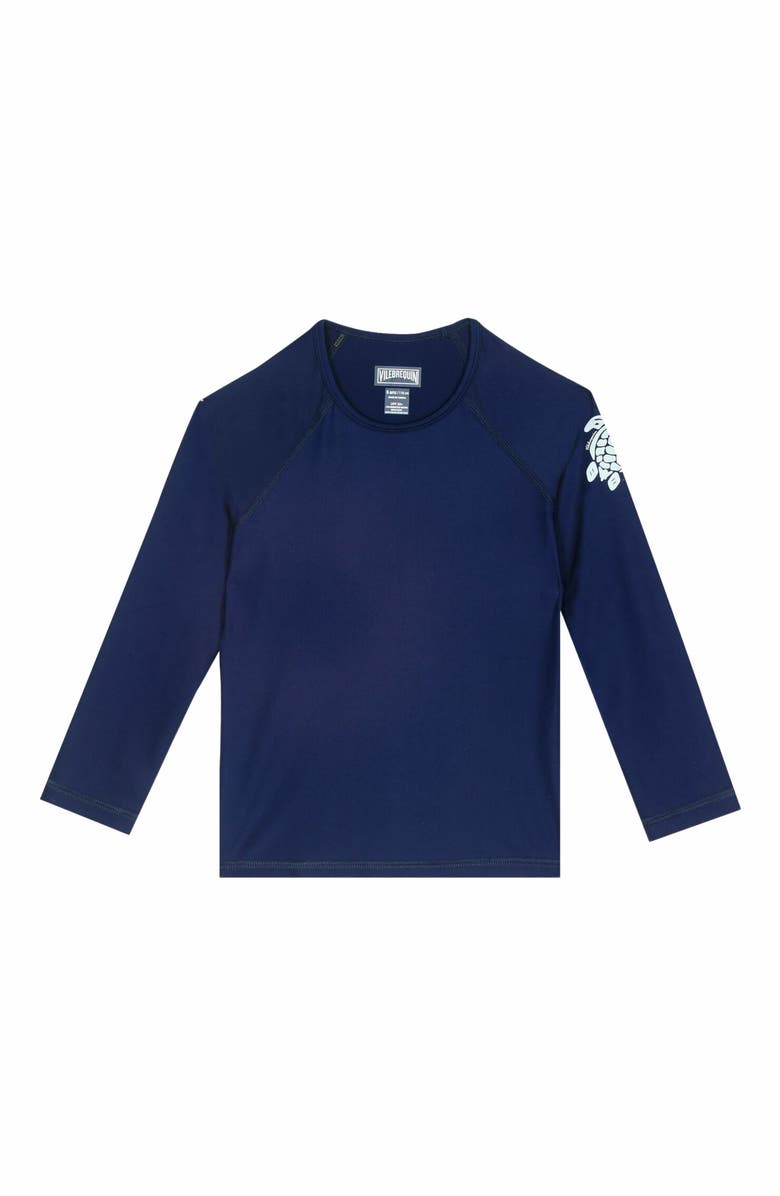 Vilebrequin Kids' Solid Rashguard, Main, color, Bleu Marine