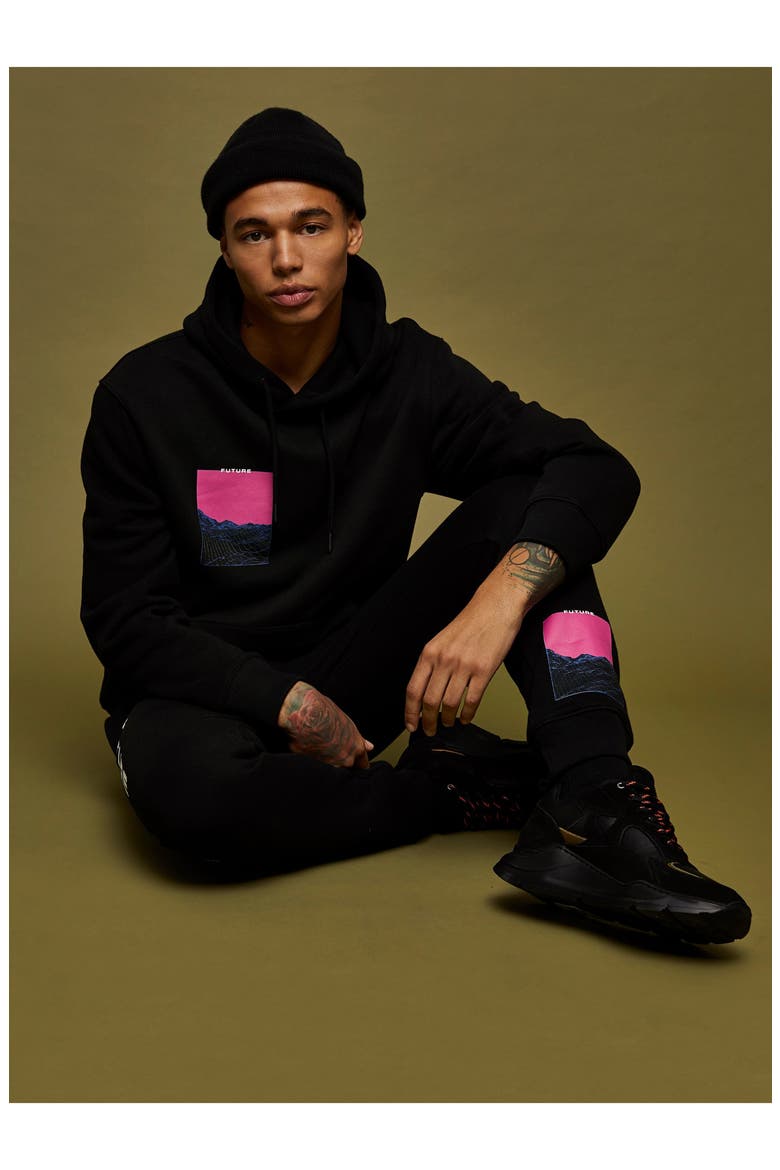 Future Pop Print Joggers, Alternate, color, BLACK