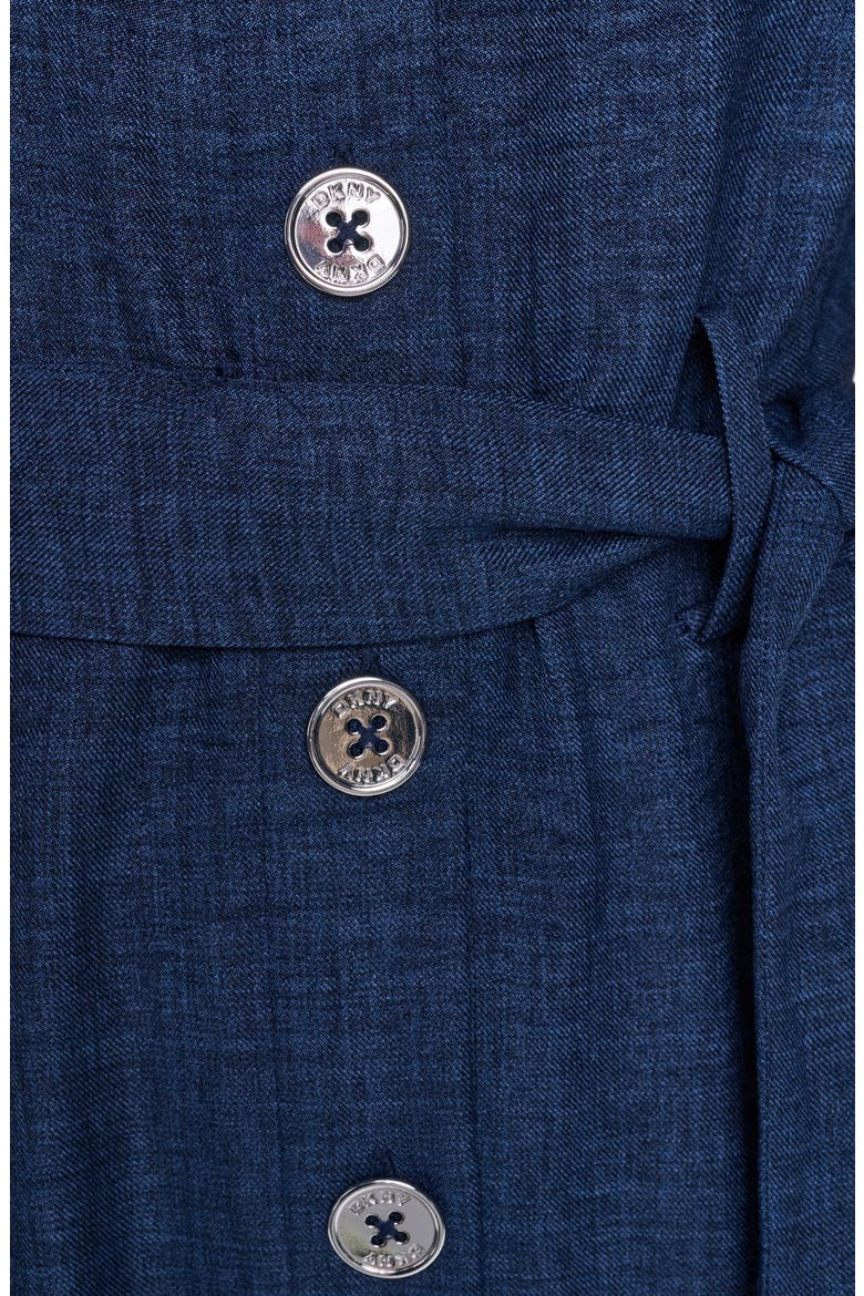 Mélange Belted Shirtdress, Alternate, color, INDIGO