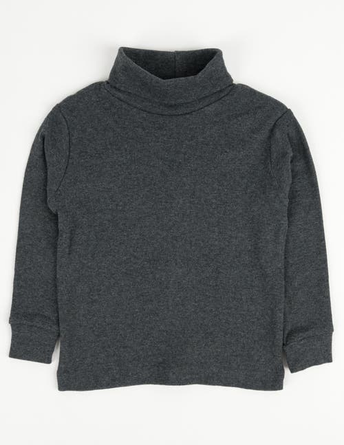 Leveret Kids Turtleneck, 100% Cotton, Solid Colors In Gray