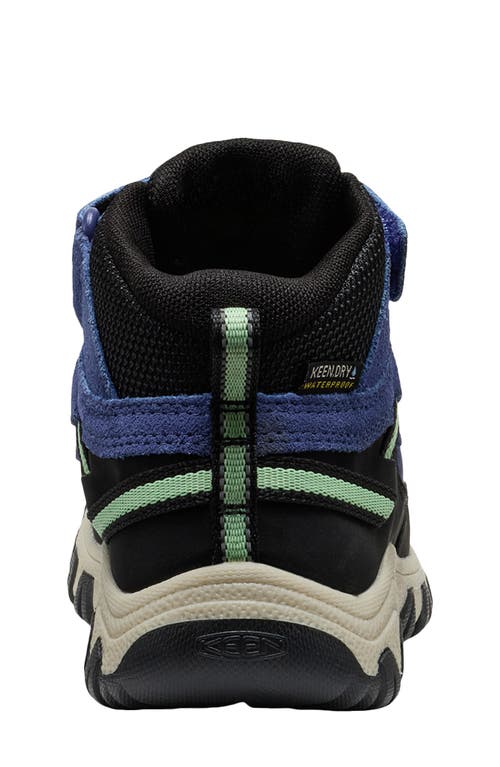 Keen Kids' Targhee Iv Mid Waterproof Hiking Shoe In Blue