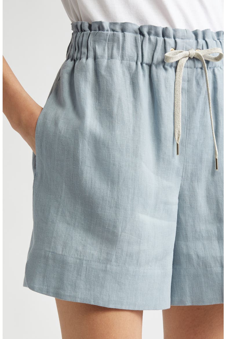 Drawstring Linen Shorts, Alternate, color, DUST
