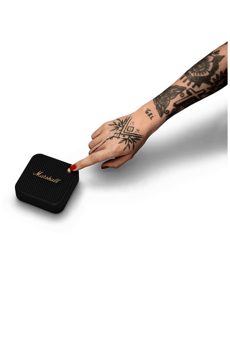 Willen Wireless Speaker, Alternate, color, BLACK/ BRASS