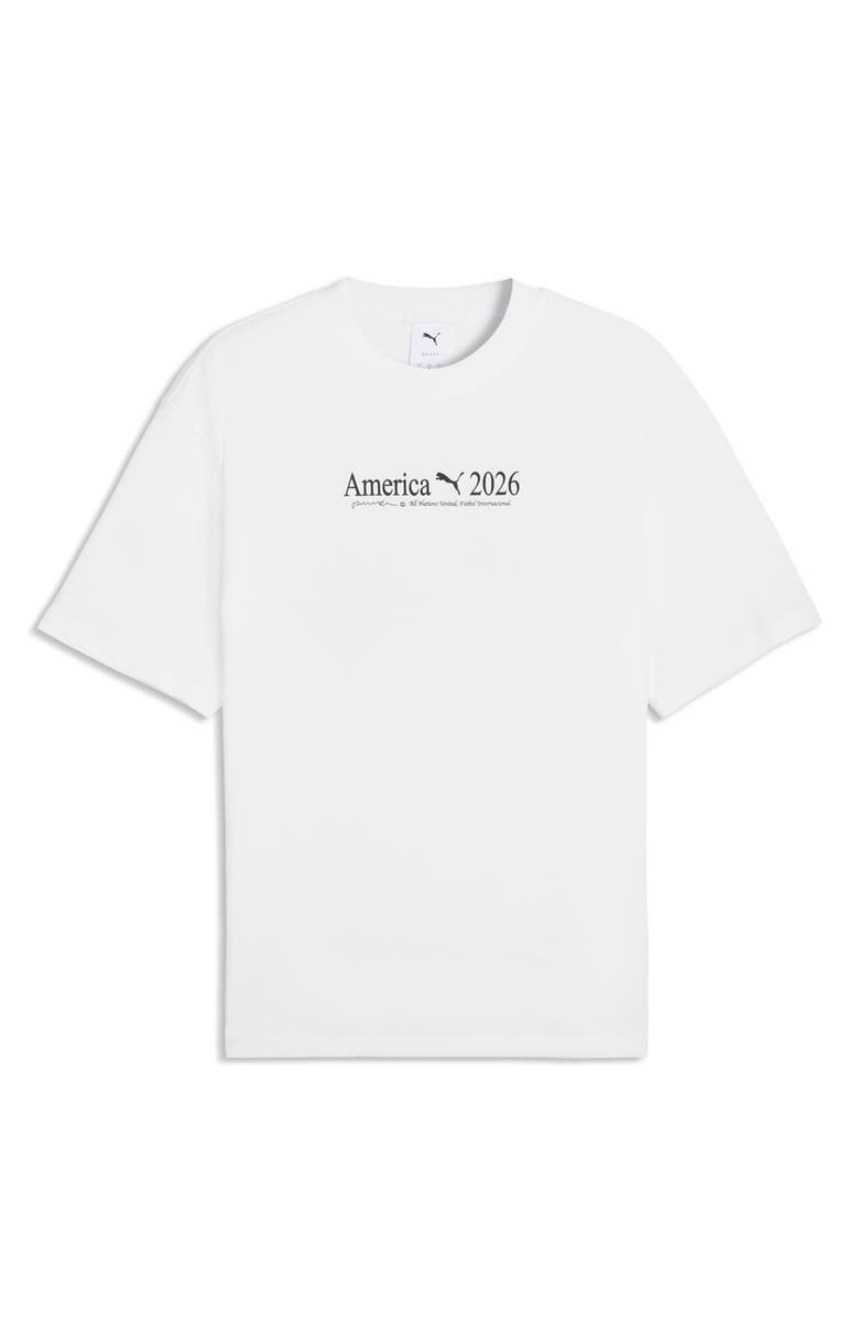 PUMA Retro Soccer Cotton Graphic T-Shirt, Alternate, color, Puma White