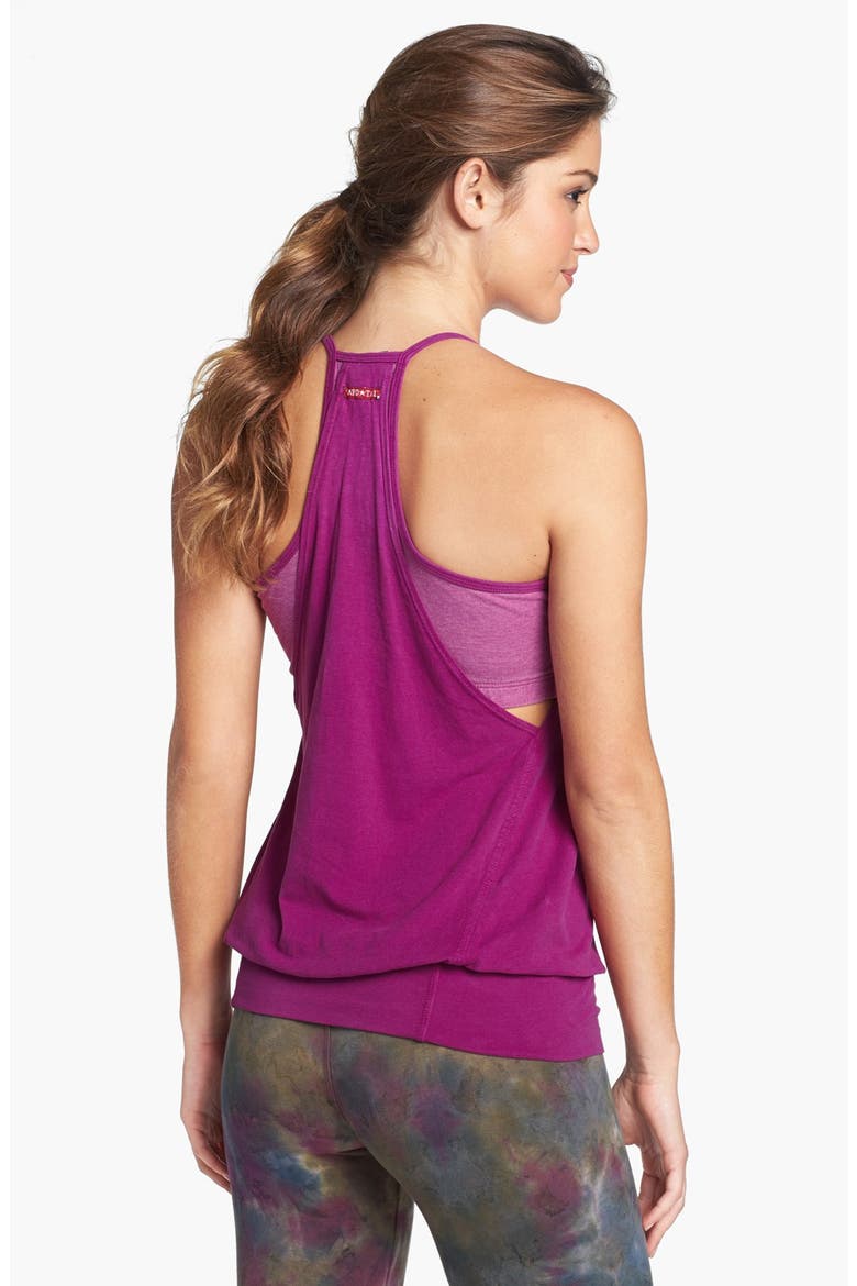 'Over Easy' Workout Tank, Alternate, color, BERRY