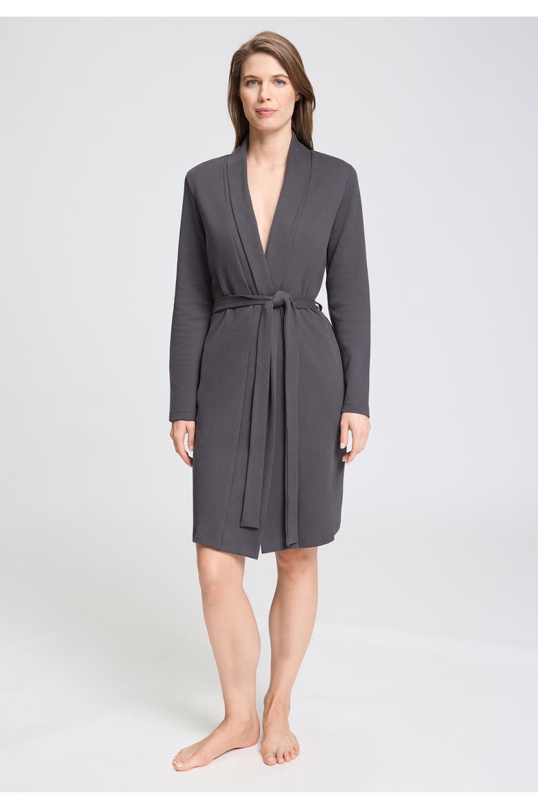Easy Wear Cotton Blend Robe, Alternate, color, Dark Sesame