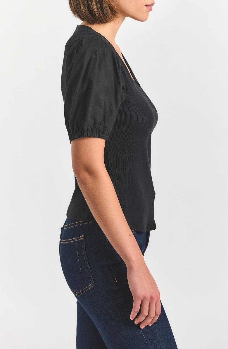 Derek Lam 10 Crosby Willa Balloon Sleeve Top, Alternate, color, Black