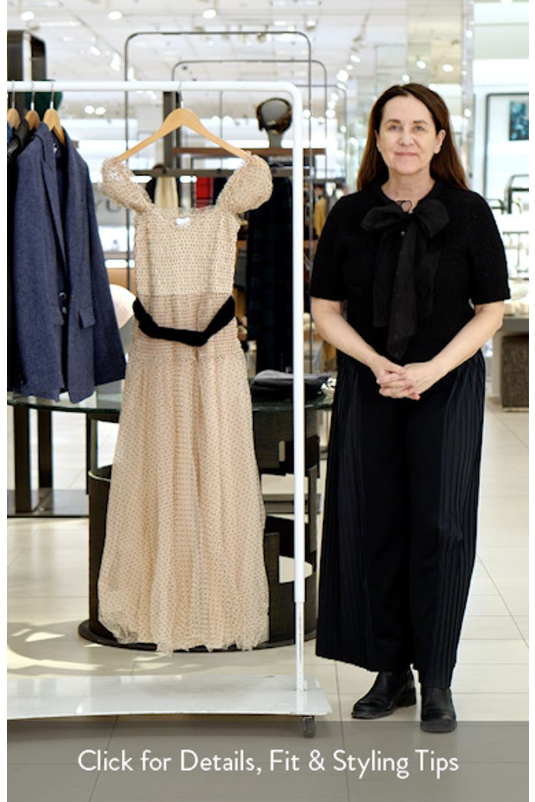 Bryn Polka Dot Belted Puff Sleeve Maxi Dress video