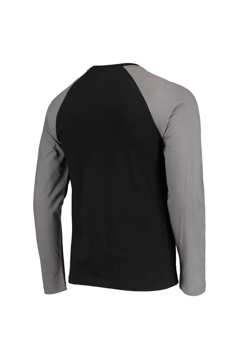 Men's New Era Black/Gray Las Vegas Raiders League Raglan Long Sleeve T-Shirt, Alternate, color, Black