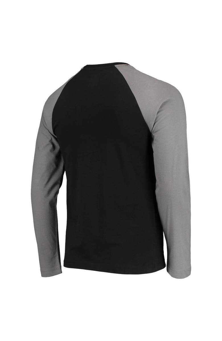 New Era Men's New Era Black/Gray Las Vegas Raiders League Raglan Long Sleeve T-Shirt, Alternate, color, Black
