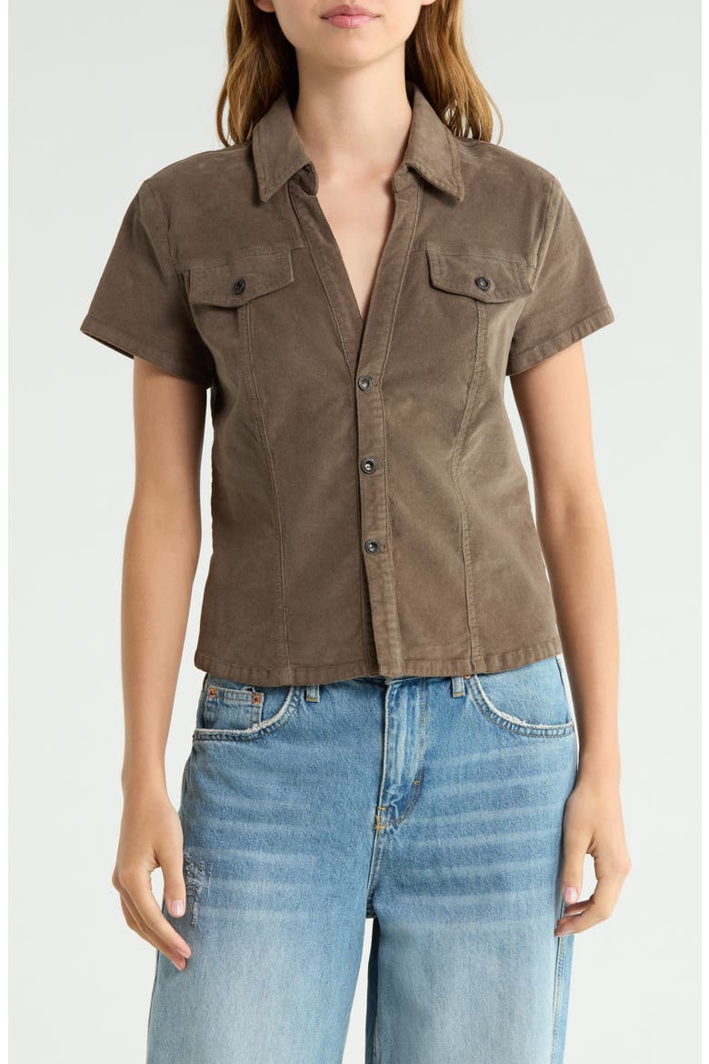 Pollu Corduroy Shirt, Main, color, KHAKI