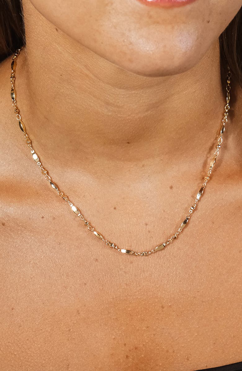 Sterling Forever Kenya Chain Link Necklace, Alternate, color, Gold