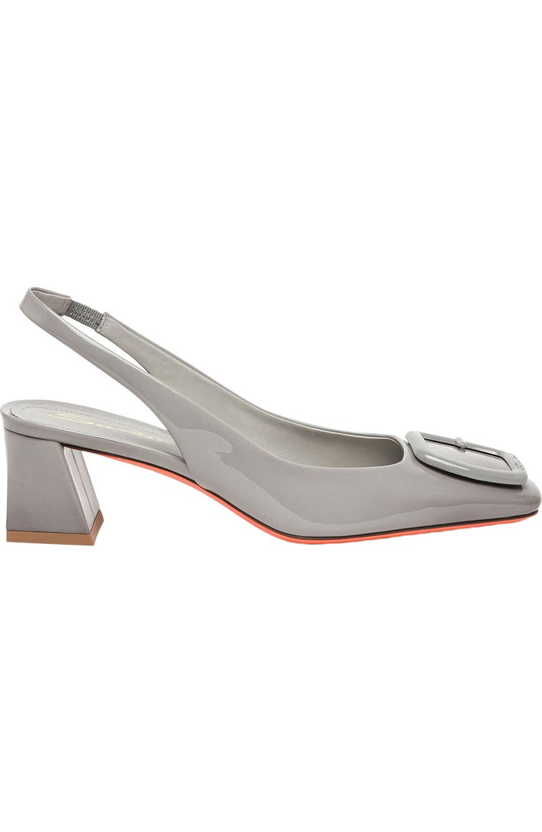 Santoni Women
s mid-heel slingback, Main, color, Gray