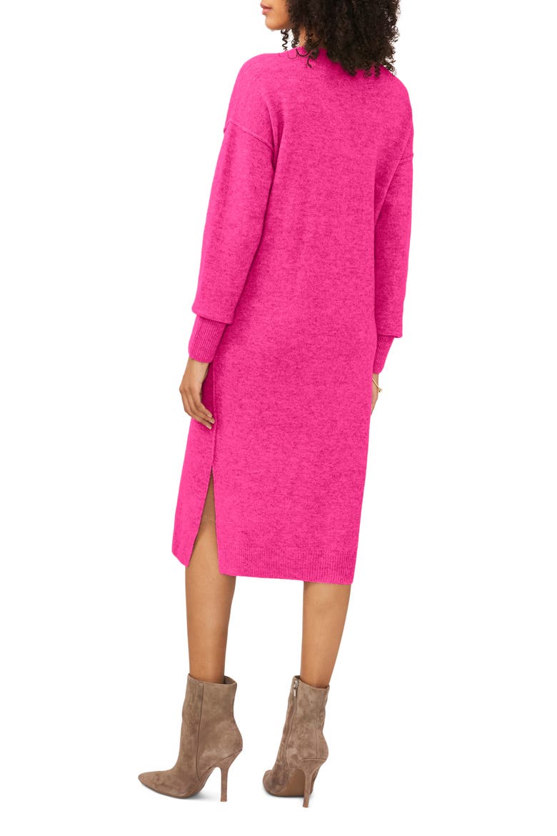 Exposed Seam Long Sleeve Sweater Dress, Alternate, color, PARADOX