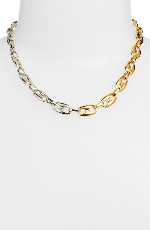 Vidakush Duotone Mariner Choker Necklace In Gold/silver