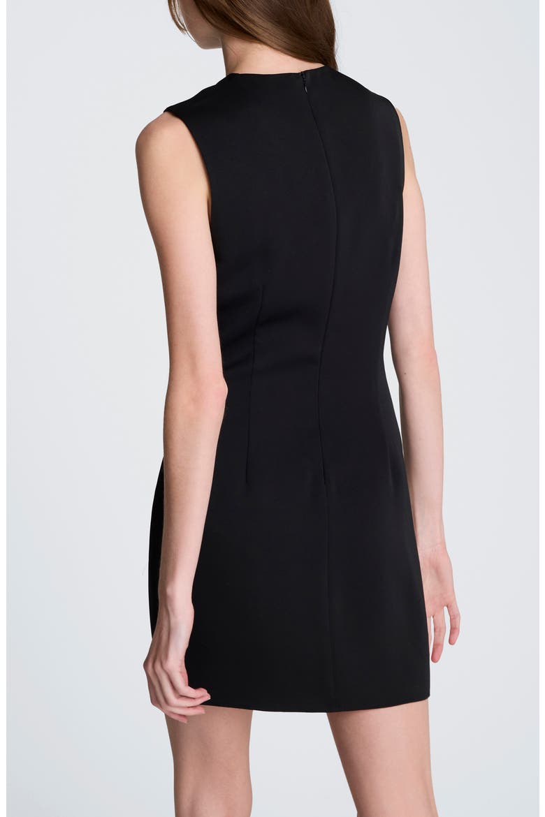 Zip Sheath Minidress, Alternate, color, BLACK
