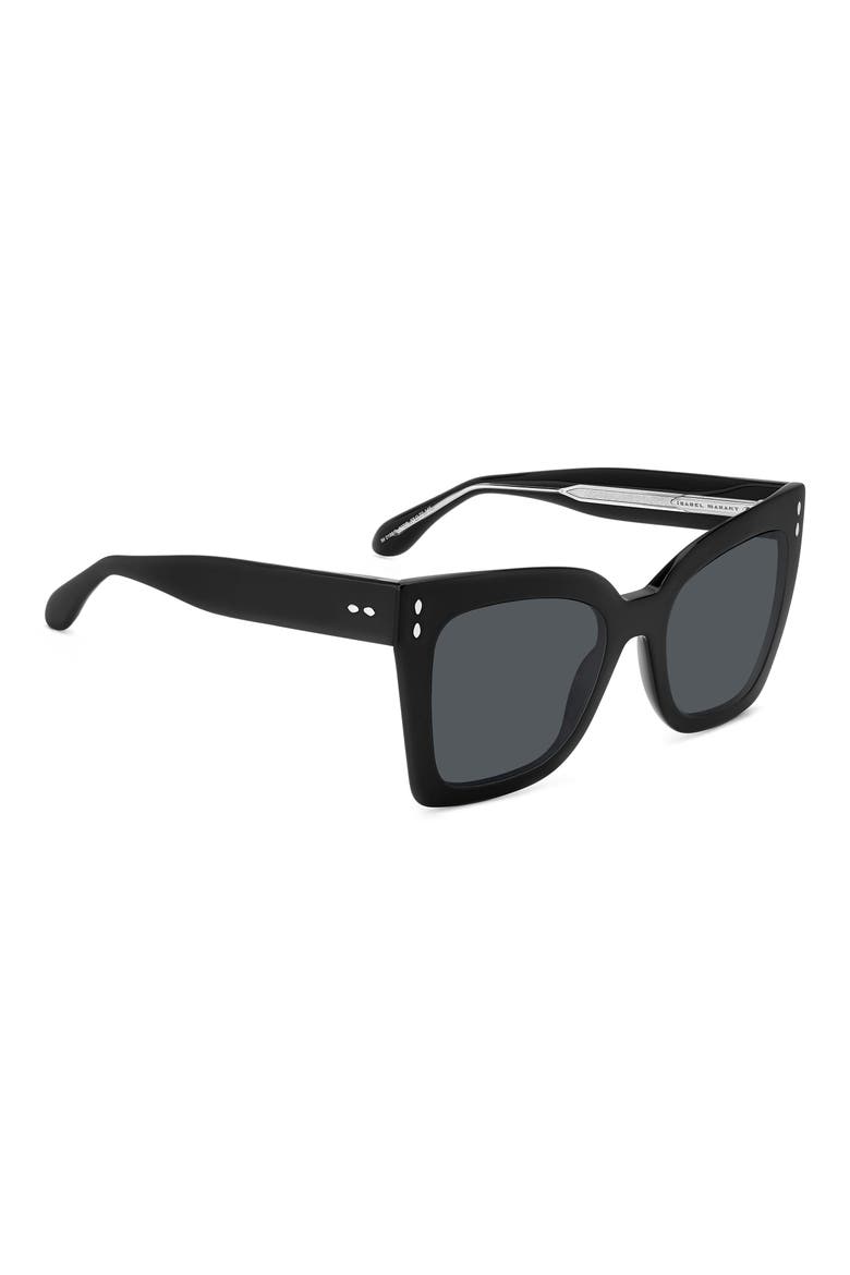 53mm Butterfly Sunglasses, Alternate, color, BLACK/ GREY