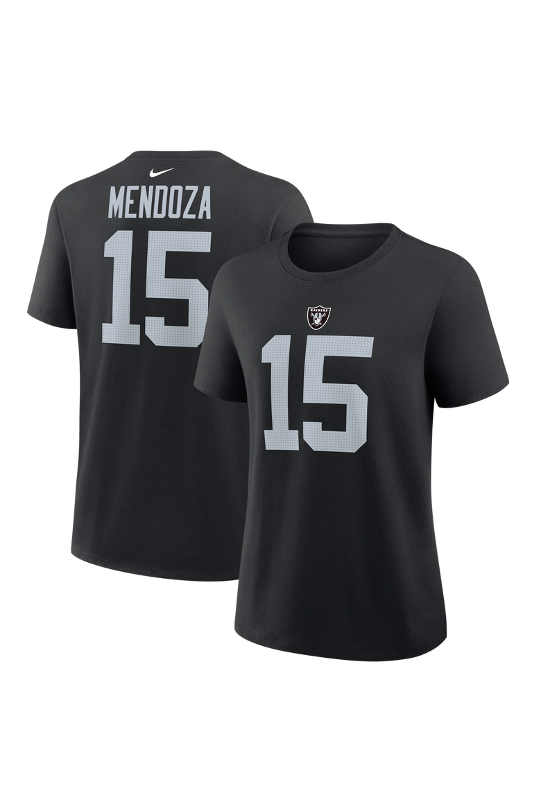 Women's Nike Fernando Mendoza Black Las Vegas Raiders Name & Number T-Shirt, Main, color, Black