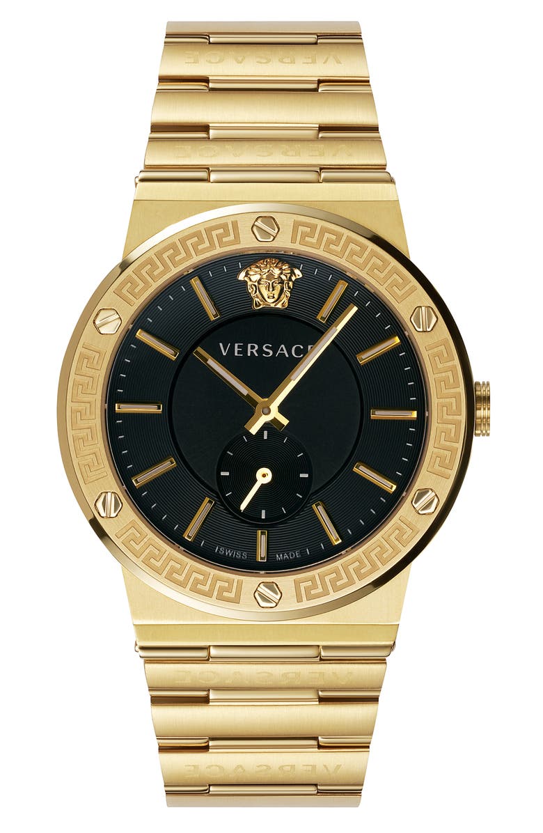 Versace Greca Logo Bracelet Watch, 41mm, Main, color,