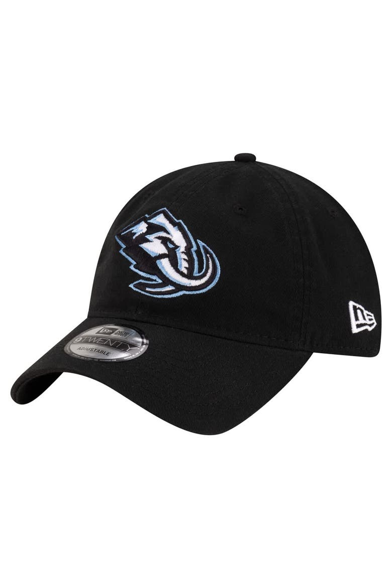 Men's New Era Black Utah Mammoth 9TWENTY Adjustable Hat, Main, color, Black