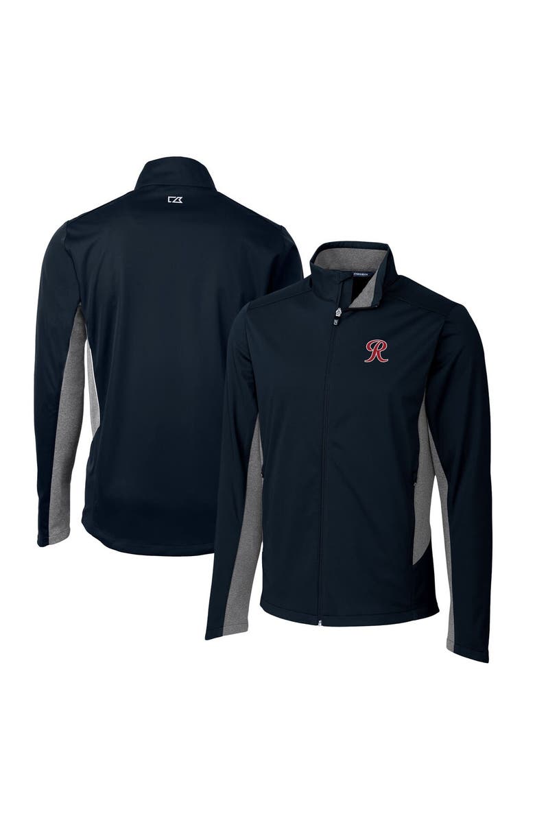 Cutter & Buck Men's Cutter & Buck Navy Tacoma Rainiers Big & Tall Navigate Softshell Full-Zip Jacket, Main, color, 