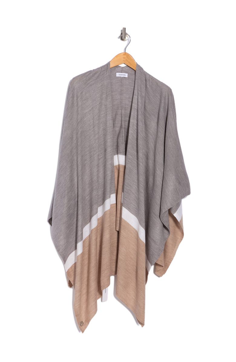Calvin Klein Colorblock Shawl, Alternate, color, 