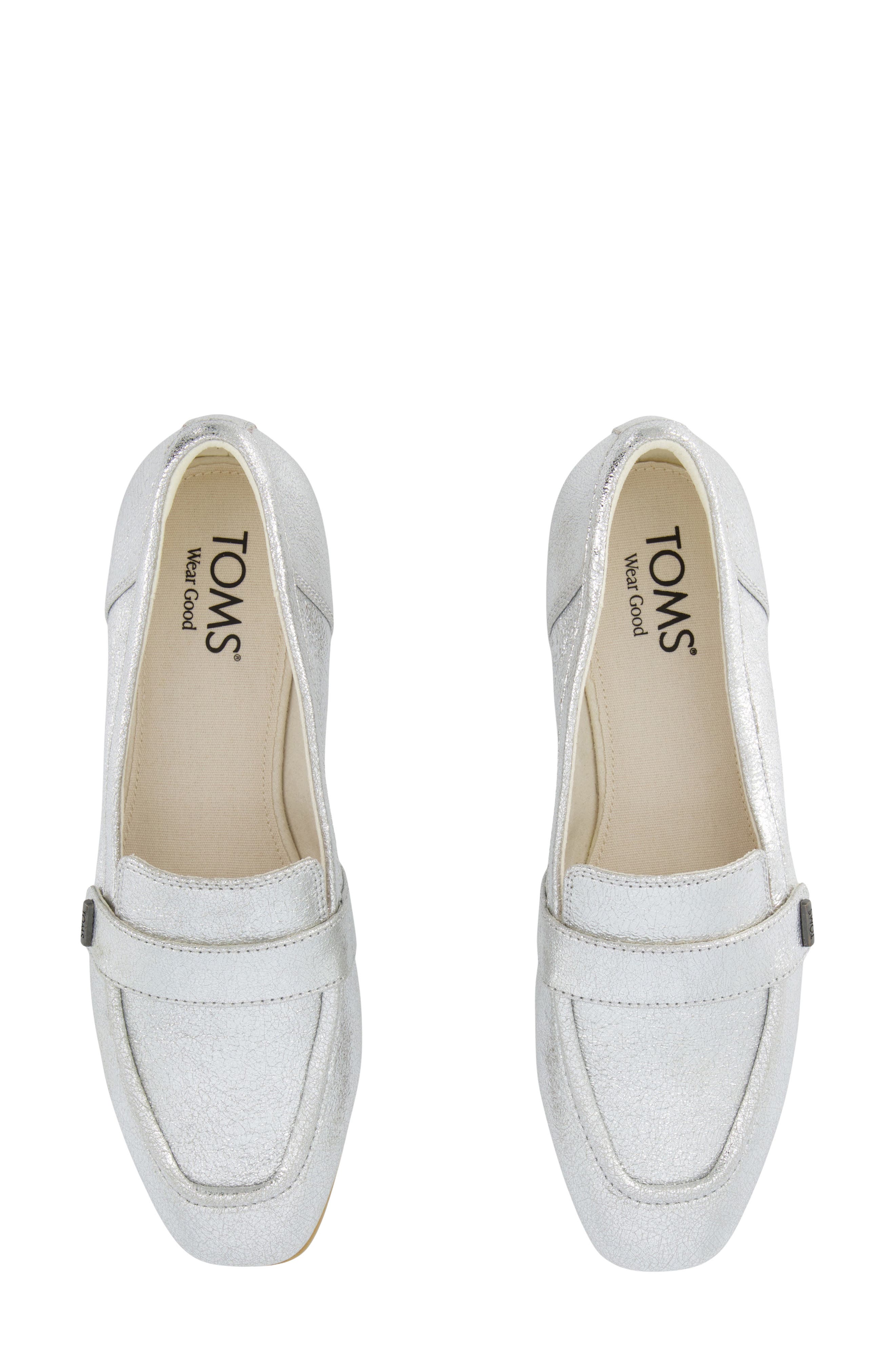 TOMS Lynette Loafer, Alternate, color, Silver