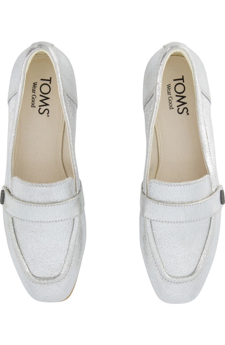 TOMS Lynette Loafer, Alternate, color, Silver