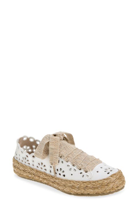 Pascal Embroidered Eyelet Espadrille (Women)