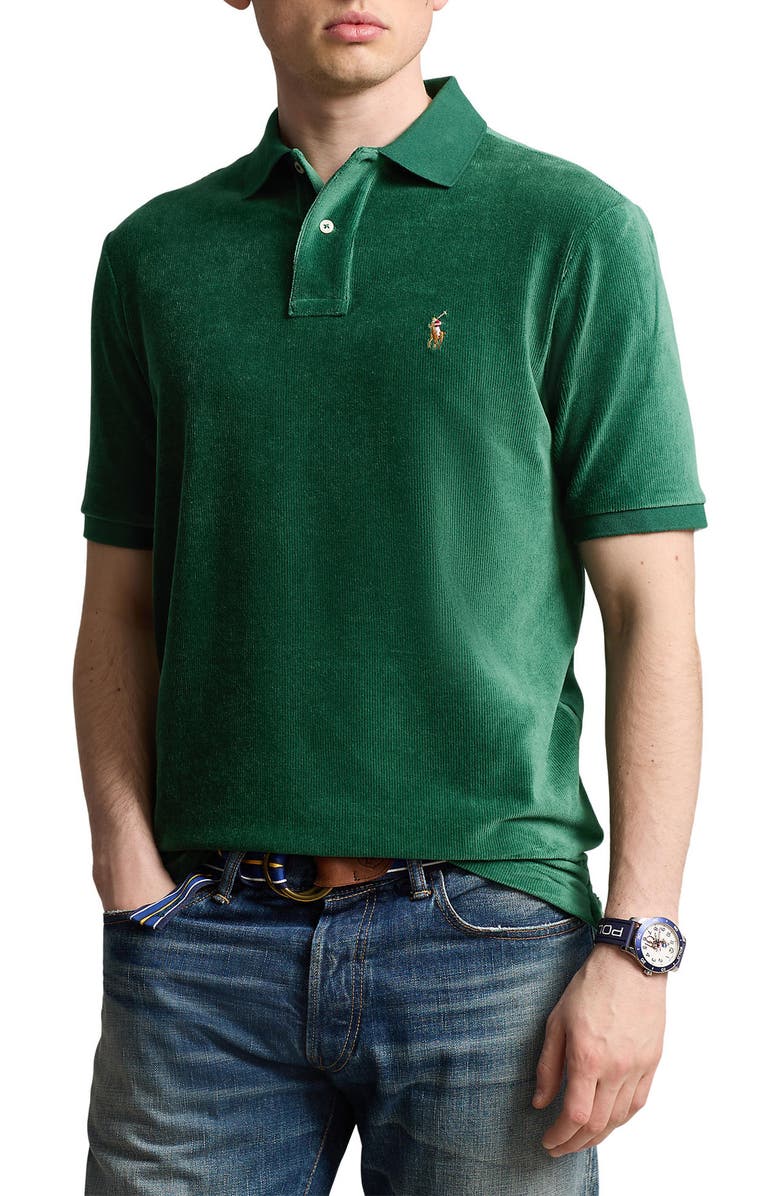 Polo Ralph Lauren Cotton Knit Corduroy Polo, Main, color, 