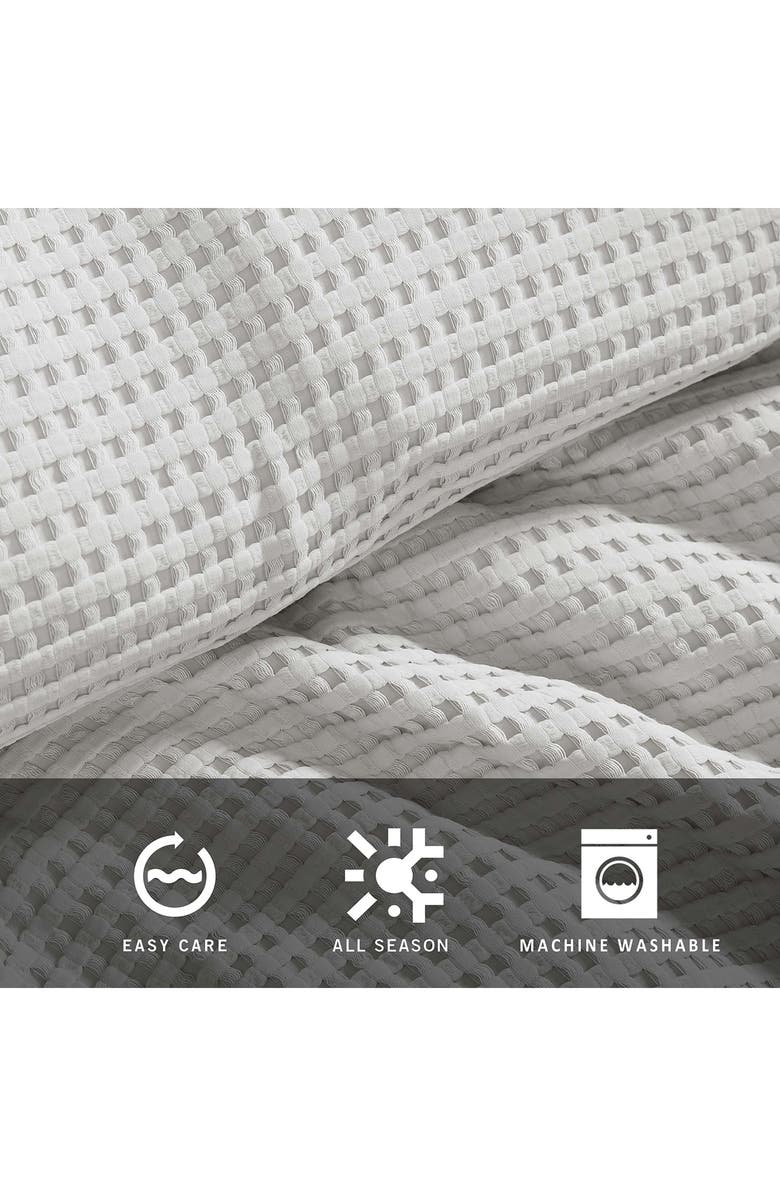 Kenneth Cole Waffle Comforter & Sham Set, Alternate, color, Grey