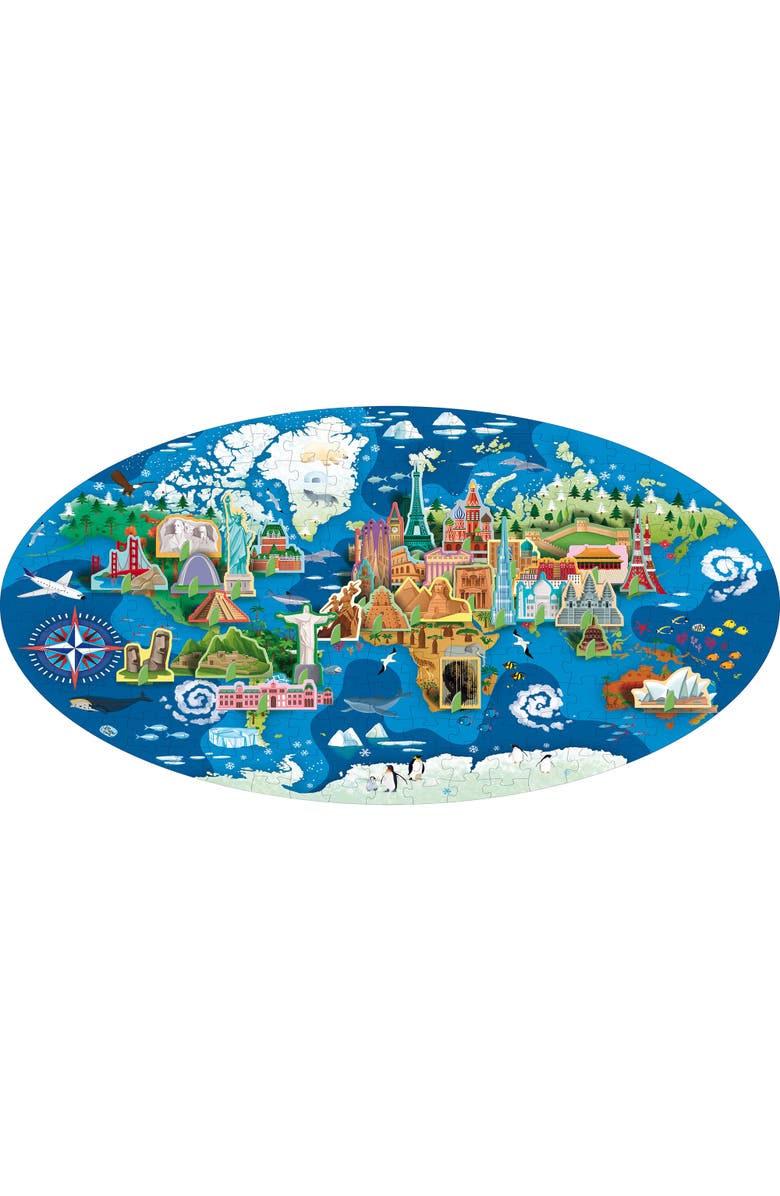 Sassi Travel, Learn and Explore Monuments Puzzle and Book Set, Alternate, color, Multicolored