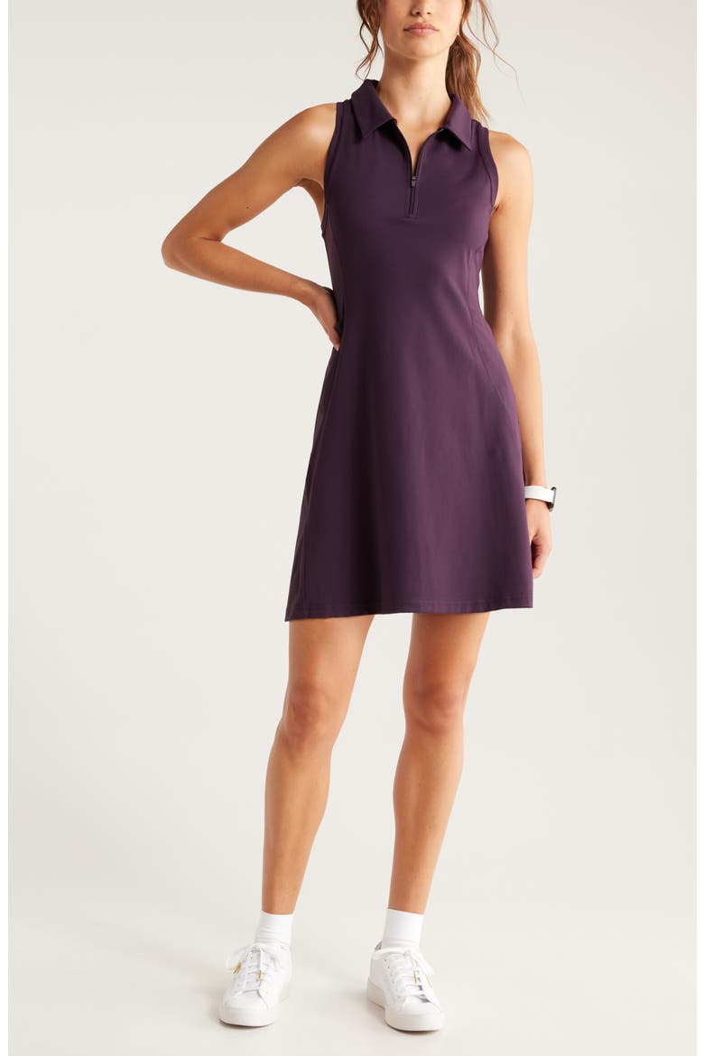 Sport Sleeveless Polo Dress, Main, color, PURPLE NEBULA