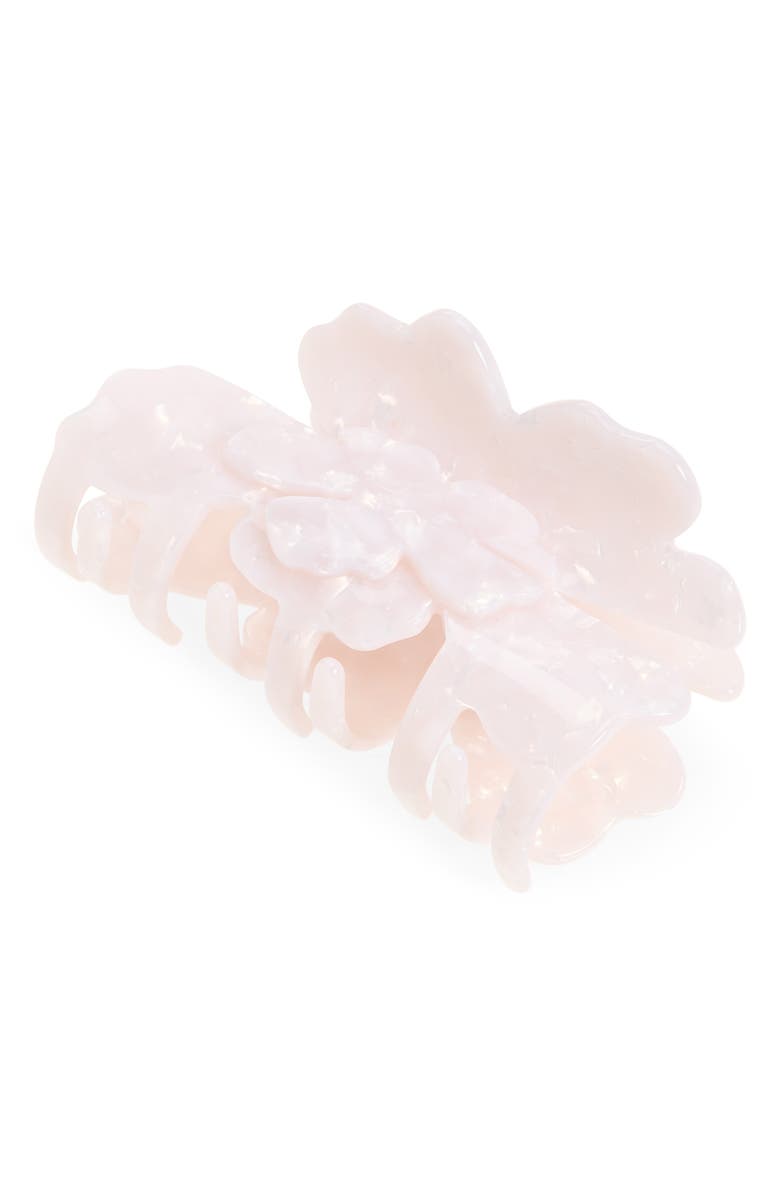 Lele Sadoughi Hibiscus Hair Claw Clip, Main, color, Mother Of Pearl