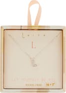 Leith Cubic Zirconia Initial Pendant Necklace