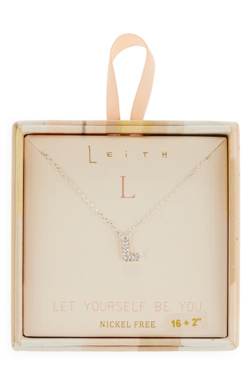 Leith Cubic Zirconia Initial Pendant Necklace