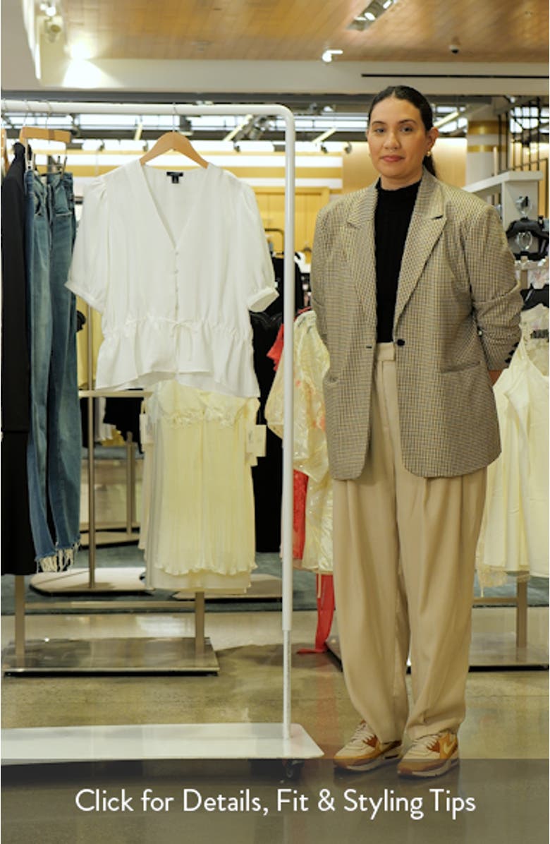 Button Front Tie Waist Top, sales video thumbnail