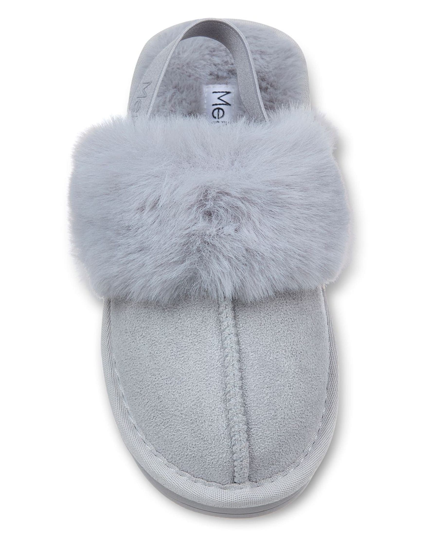 MeMoi Big Kids' Fluffy Slide Slingback Slippers, Alternate, color, 