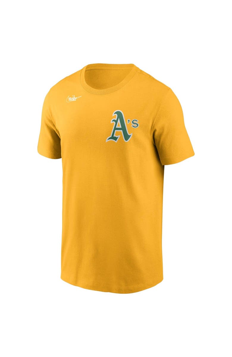 Nike Men's Nike Reggie Jackson Gold Oakland Athletics Cooperstown Collection Name & Number T-Shirt, Alternate, color, 