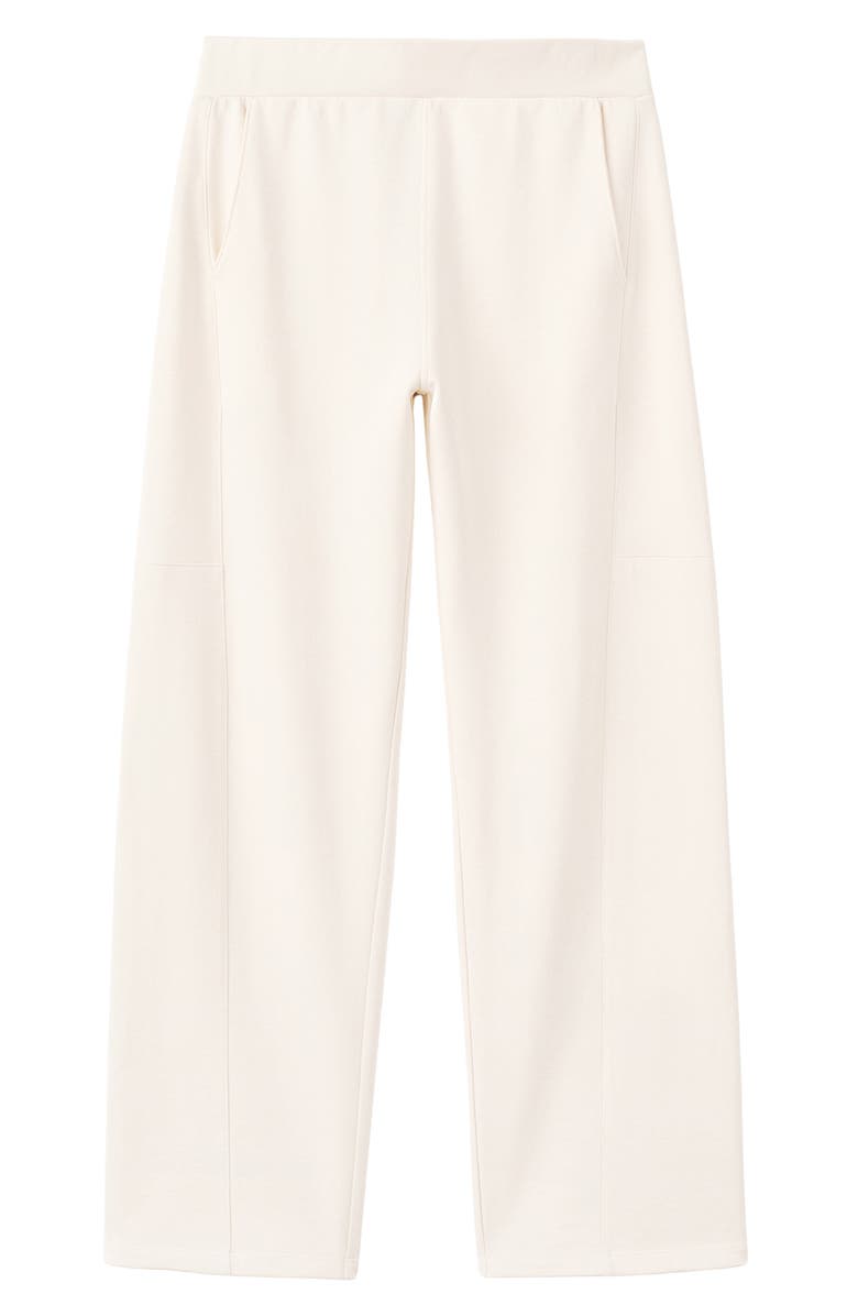 MANGO Elastic Waist Cotton Pants, Alternate, color, 