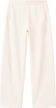 MANGO Elastic Waist Cotton Pants