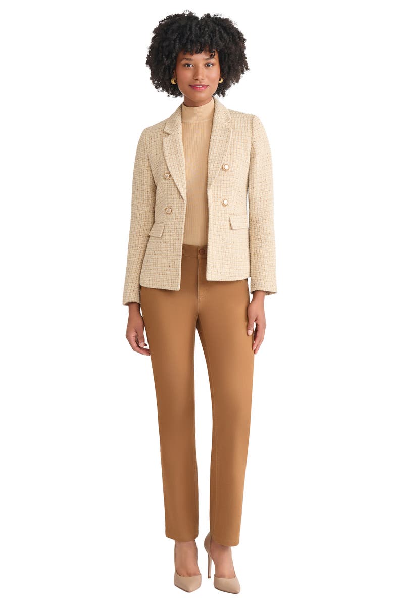 Jones New York Tweed Blazer, Alternate, color, Cafe Au Lait Multi